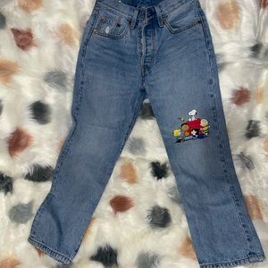 snoopy levi jeans